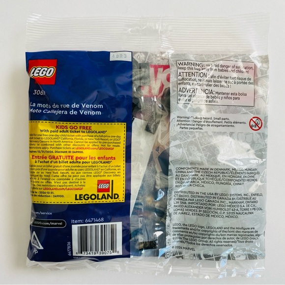 Lego | Spider-Man Venom Street Bike Set 30679 NWT 53 Pieces - Picture 3 of 3